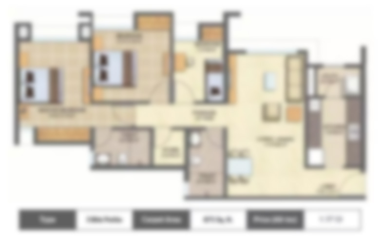 Sunteck Belvedere Park 2 BHK floor plan